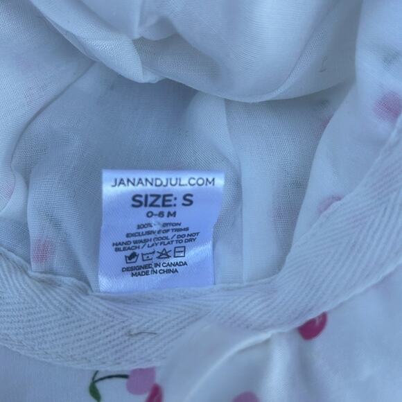 Jan & Jul Cotton Sun Hat Cherries 0-6 months NEW - Picture 5 of 8